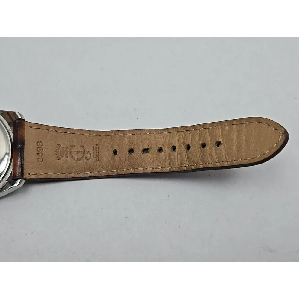 Juicy Couture Brown Dial Fluted Bezel Leather Strap Quartz Watch New Battery